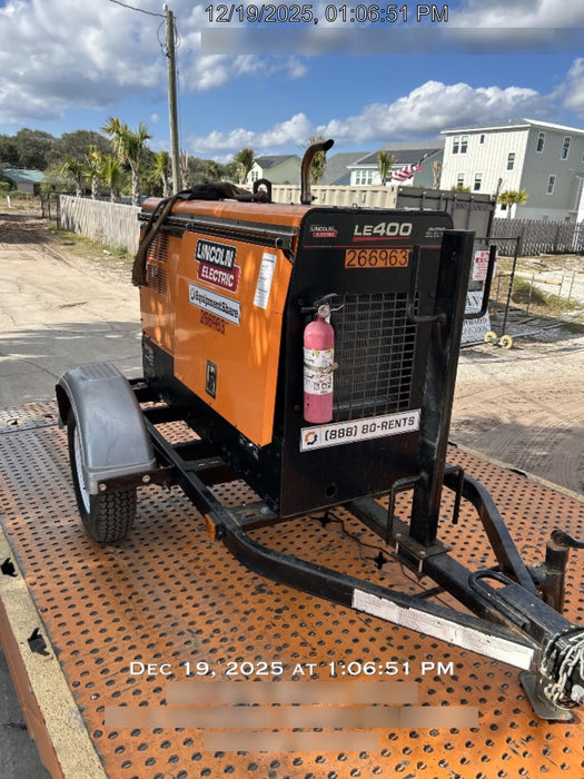 2022 Lincoln Electric LE400 Kubota V1505, Trlr, Cable Rack, Light Kit, ES Decals, T3