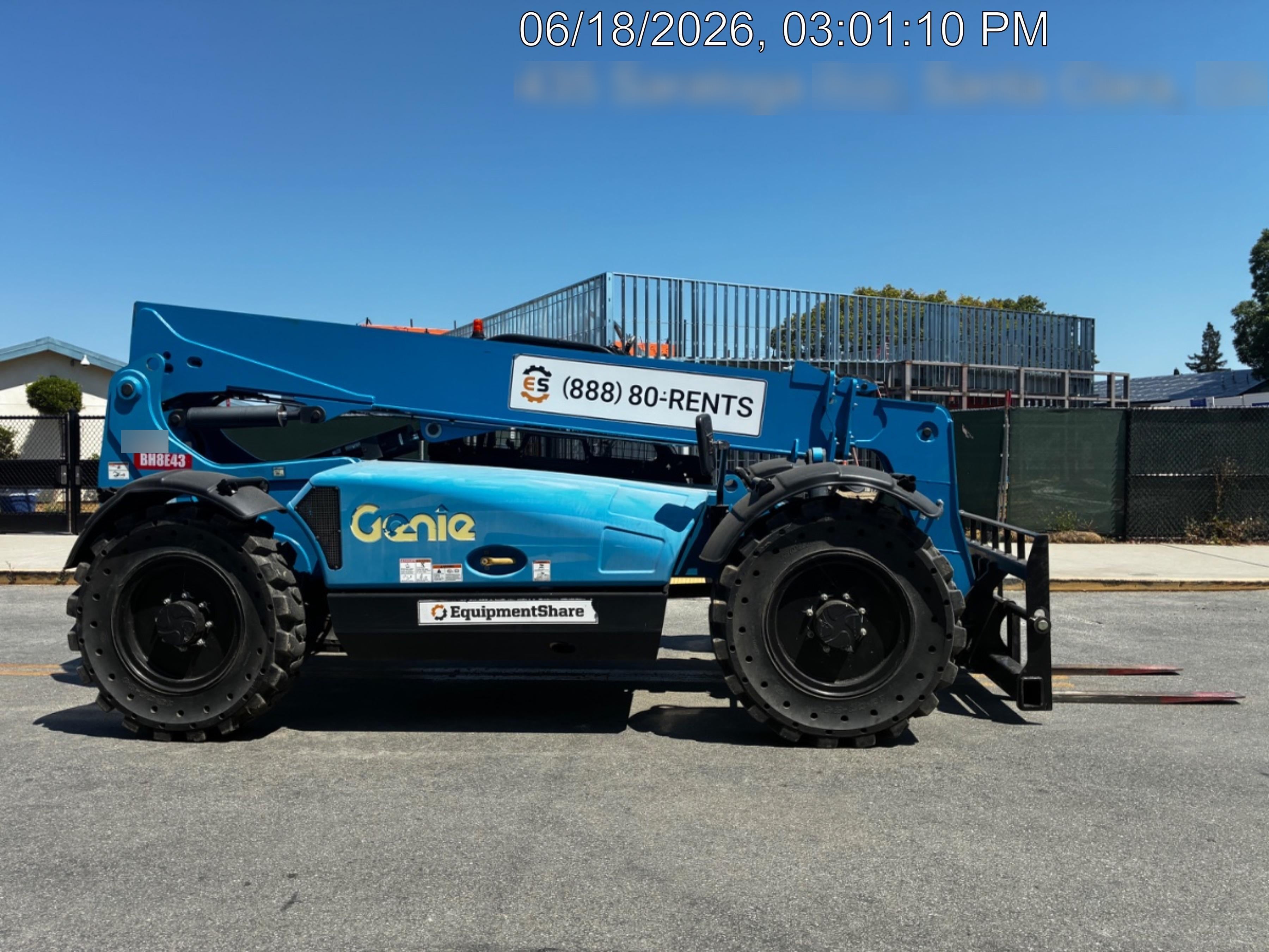 2019 Genie GTH-636 Canopy, Solid RT Tires, LED Work Lights, Beacon 60" QA Carriage, 48" Forks