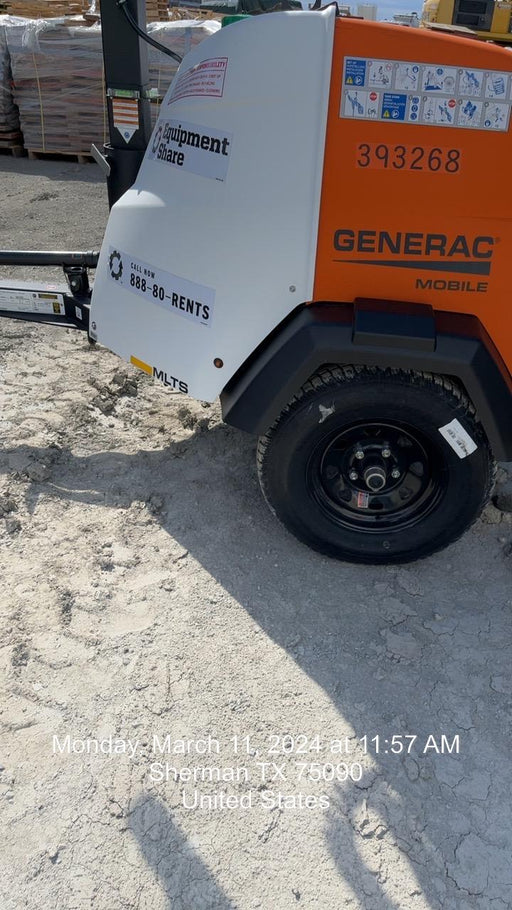 2024 Generac MLT2 Diesel, Flex Switch 120V Input, Powerzone Controller, 
(4) 320W LED Lights, 4kW Generator, 39.9 Gal Fuel Tank, 2" Ball, T3