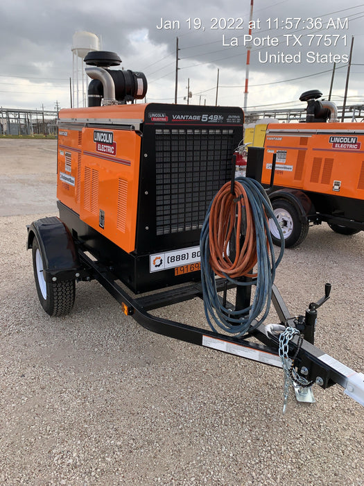 2021 Lincoln Electric Vantage 549X Ready Pak 3, ORANGE (includes trailer, cable rack, fender light kit)