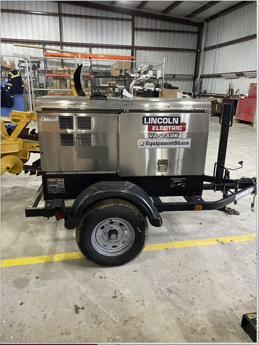 2019 Lincoln Electric Vantage 322 Ready-Pak 3, Two Wheel Trailer, Fender and Light Kit, Cable Rack