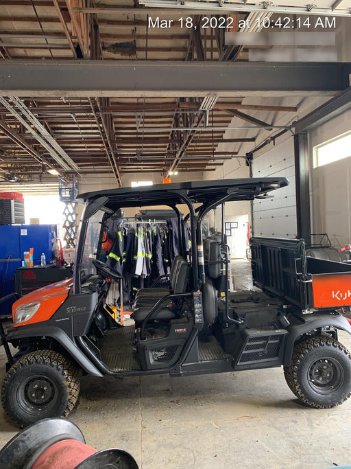 2022 Kubota RTV-X1140W-H Plastic Canopy, Windshield Acrylic Clear, LED Strobe Light, Wire Harness Kit, Back up Alarm