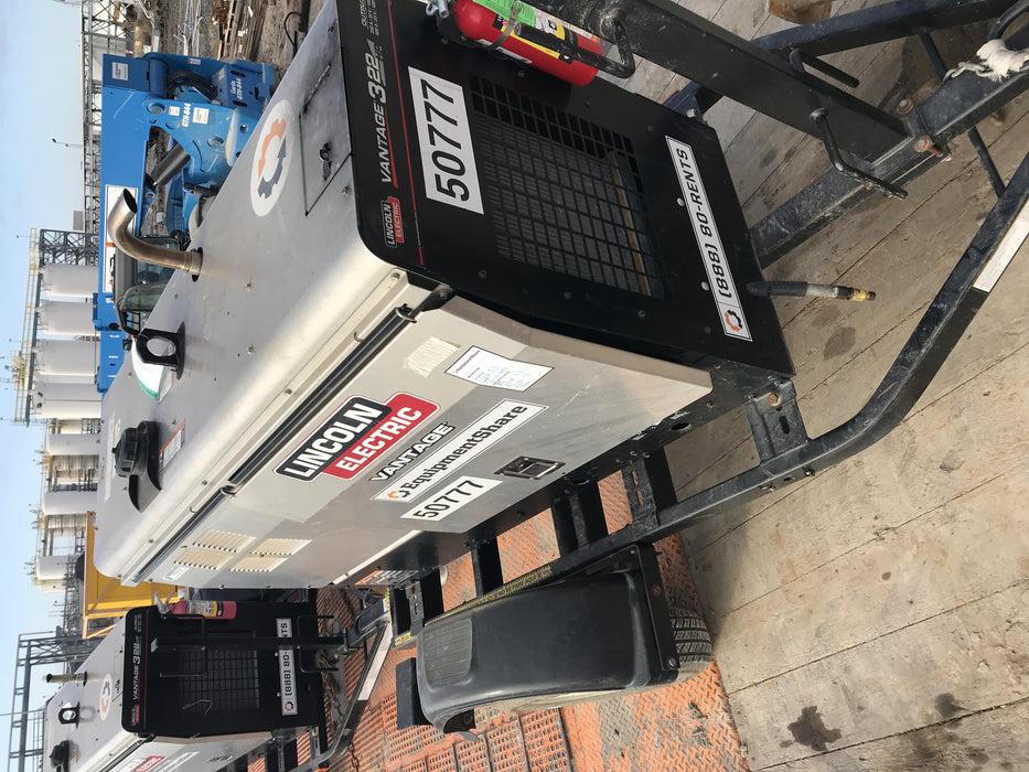 2019 Lincoln Electric Vantage 322 Welder Ready-Pak 3, Two wheel trailer, Fender and Light kit, Cable Rack