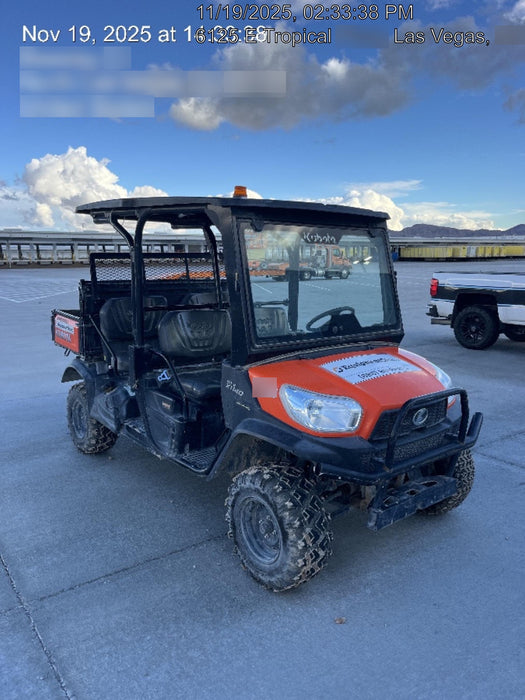 2019 Kubota RTV-X1140W-H 4wd Utility Cart, LED Strobe, Windshield Tempered Glass, Plastic Canopy, Wire Harness Kit, Backup Alarm