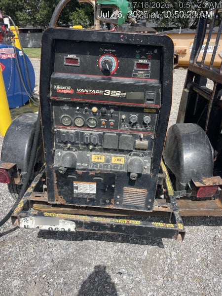 2021 Lincoln Electric Vantage 322 Vantage 322 Ready Pak 3 w/ Decals, ORANGE (includes trailer, cable rack, fender light kit) NO Telematics
