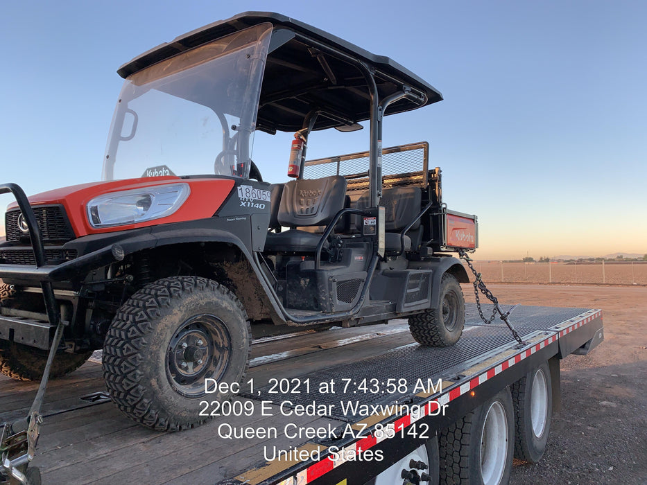 Kubota RTV-X1140W-H Plastic Canopy, Windshield Acrylic Clear, LED Strobe Light, Wire Harness Kit, Back up Alarm