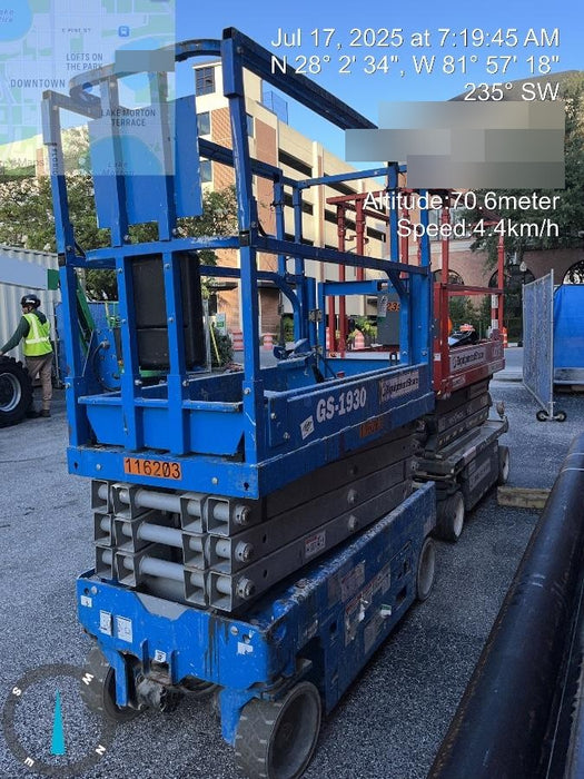 2020 Genie GS-1930 Solid Non Marking Tires, Beacon, Folding rails with half height swing gate