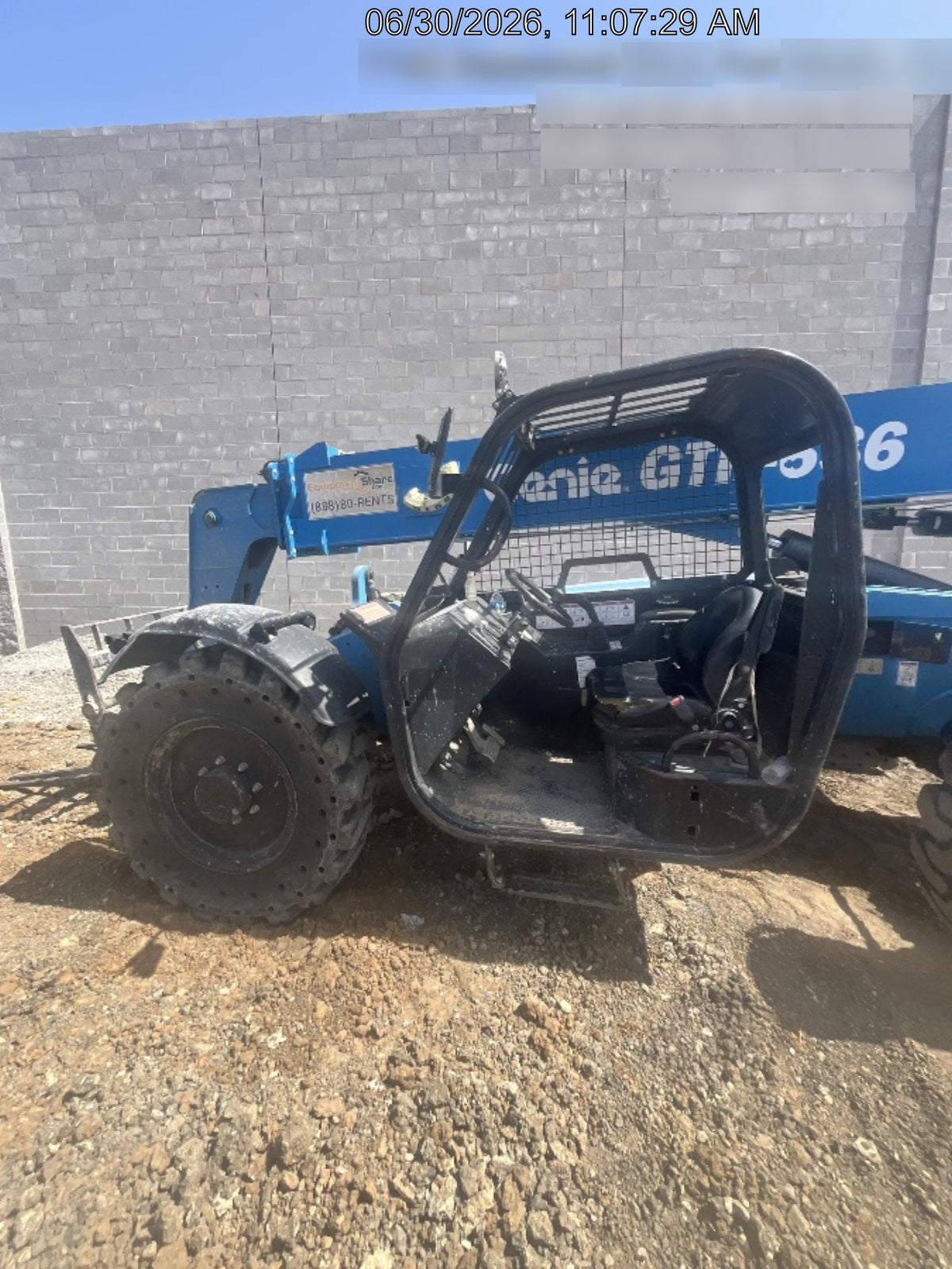 2017 Genie GTH-636 Genie GTH636 Telehandler, 48" Carriage, Solid Tires