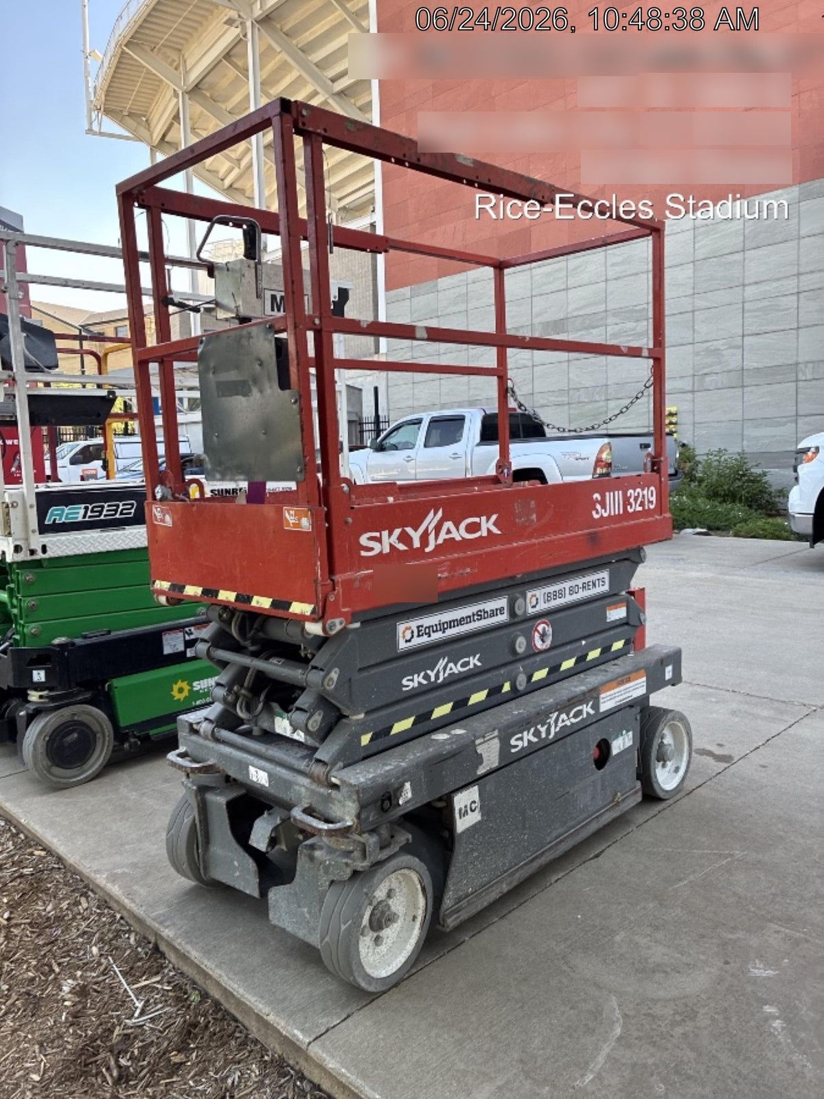 2016 Skyjack SJIII-3219 Standard Rental Specs