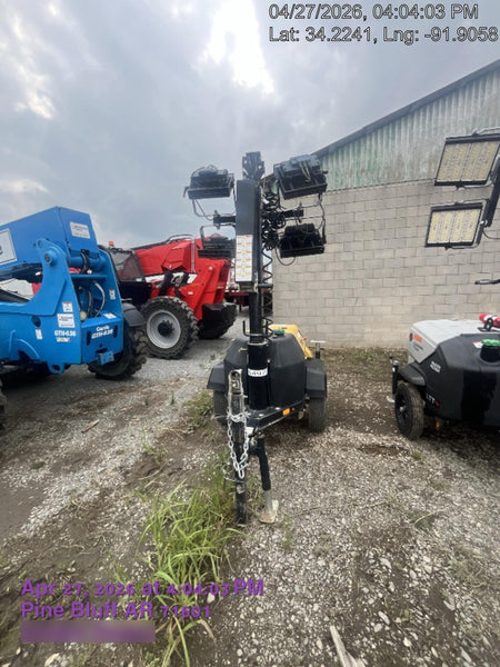 2022 Allmand NLV3GR (4) LED Light Fixture 350W, 23' Vertical Mast, 3kW Prime, Towable, ES Decals, T3