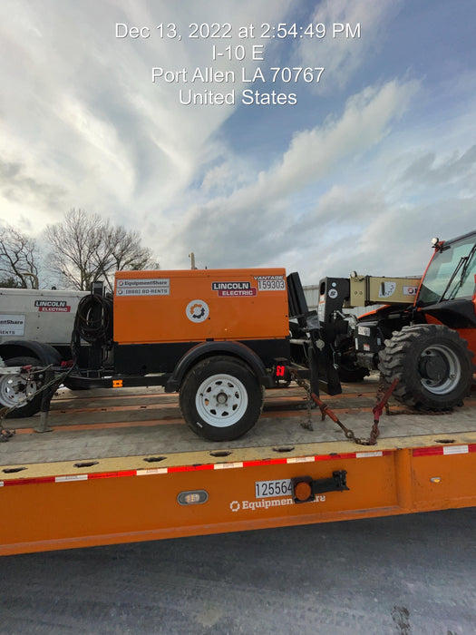 2021 Lincoln Electric Vantage 322 Vantage 322 Ready Pak 3 w/ Decals, ORANGE (includes trailer, cable rack, fender light kit) NO Telematics