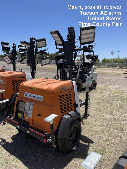 2024 Generac MLT2 Diesel, Flex Switch 120V Input, Powerzone Controller, 
(4) 320W LED Lights, 4kW Generator, 39.9 Gal Fuel Tank, 2" Ball, T3