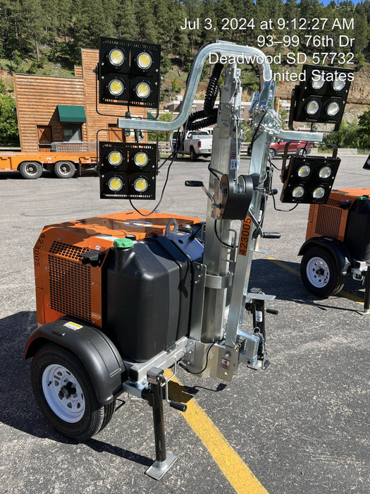 2024 Wanco WLTT-4MM4K Diesel, Deep Sea Controller, Shore Power Plug, Auto Start, (4) 350W LED Floodlights, 4kW Generator, 60 Gal Fuel Tank, 2" Ball, T3