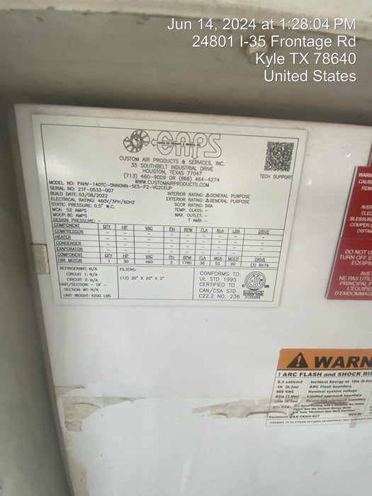 2022 CAPS PAHV-140TC-0NN0NN-5E5-P2-VG2CEUP