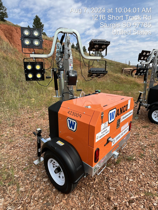 2024 Wanco WLTT-4MM4K Diesel, Deep Sea Controller, Shore Power Plug, Auto Start, (4) 350W LED Floodlights, 4kW Generator, 60 Gal Fuel Tank, 2" Ball, T3