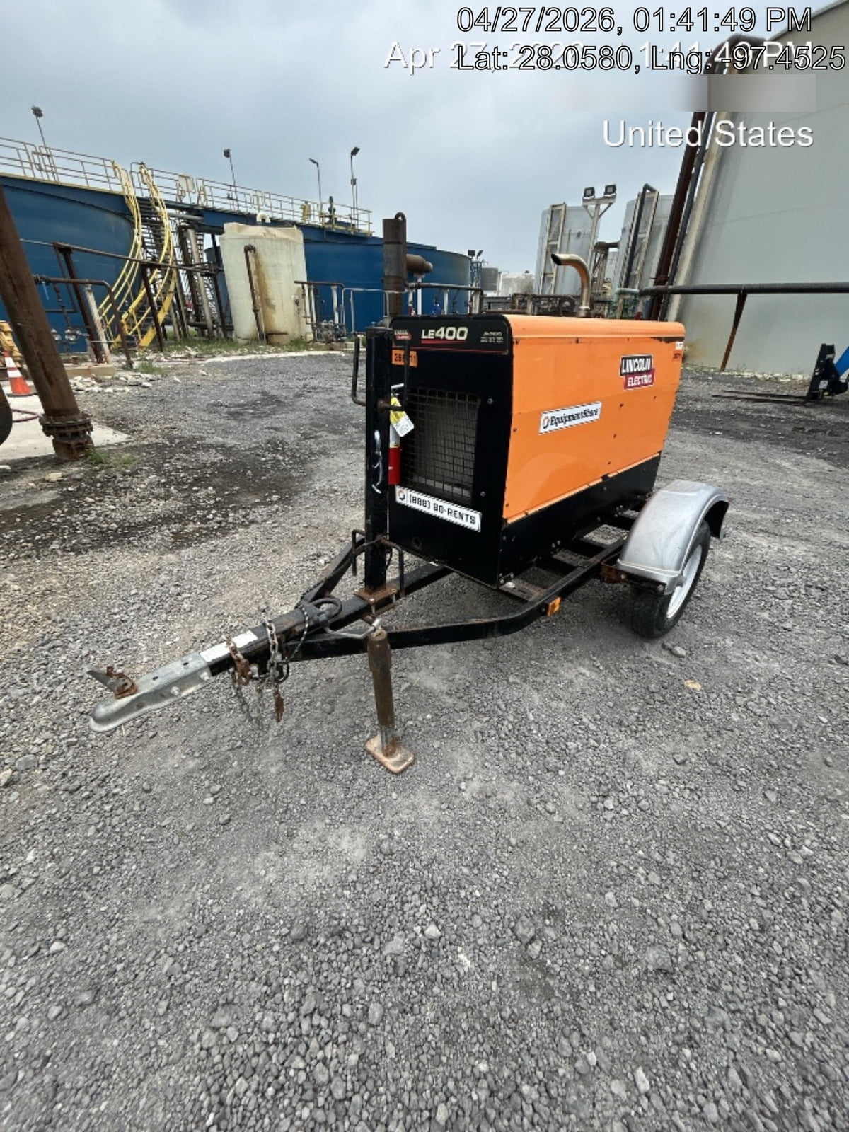 2022 Lincoln Electric LE400 Kubota V1505, Trlr, Cable Rack, Light Kit, ES Decals, T3