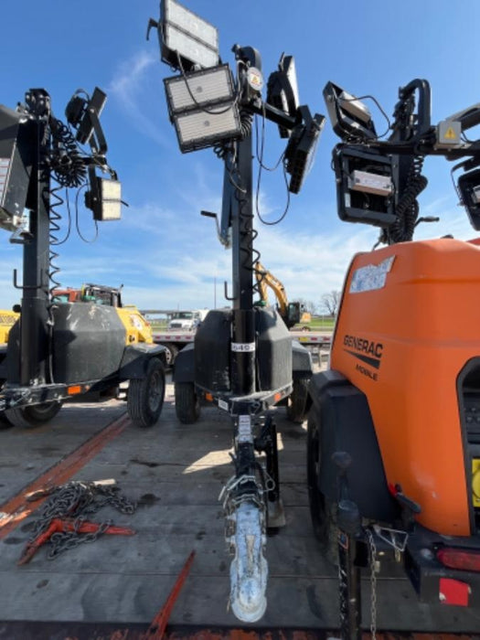 2022 Allmand NLV3GR (4) LED Light Fixture 350W, 23' Vertical Mast, 3kW Prime, Towable, ES Decals, T3