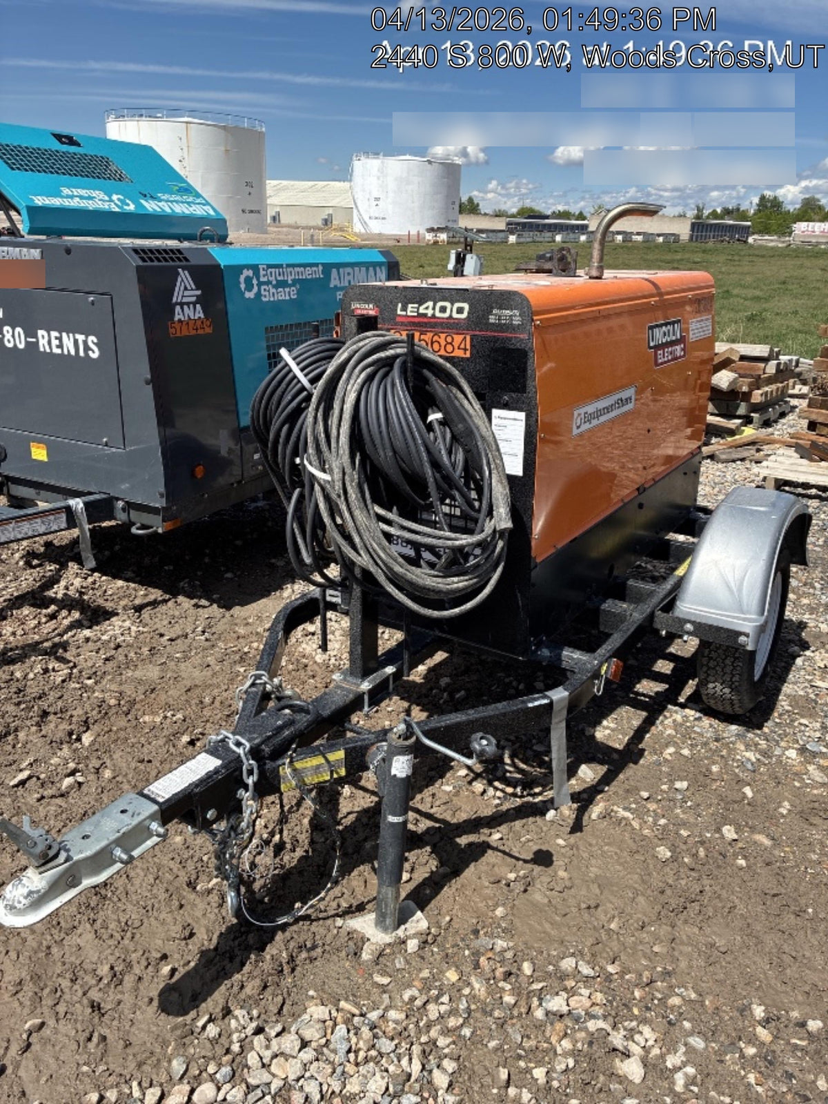 2022 Lincoln Electric LE400 Kubota V1505, Trlr, Cable Rack, Light Kit, ES Decals, T3