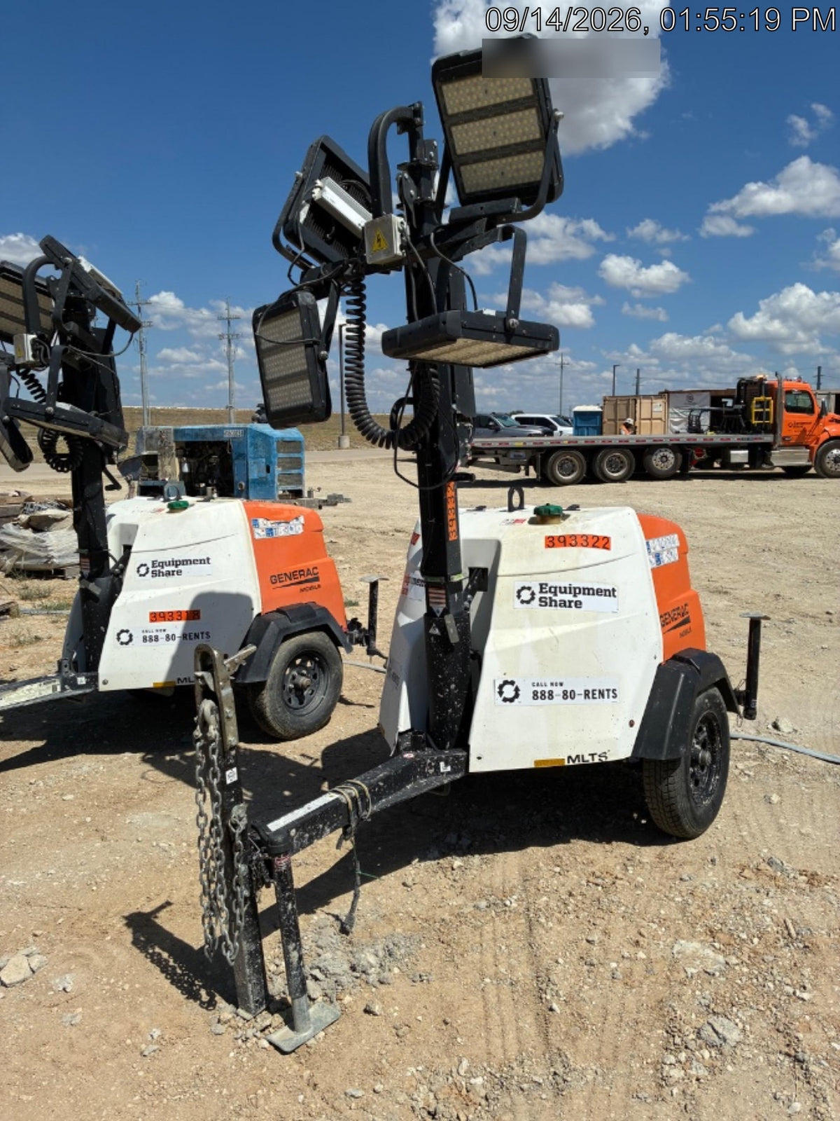 2024 Generac MLT2 Diesel, Flex Switch 120V Input, Powerzone Controller, 
(4) 320W LED Lights, 4kW Generator, 39.9 Gal Fuel Tank, 2" Ball, T3