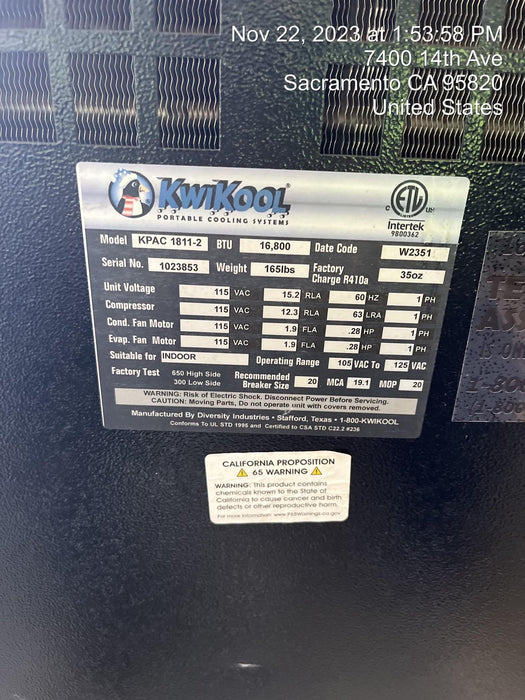 2022 KWIKOOL KPAC1811-2