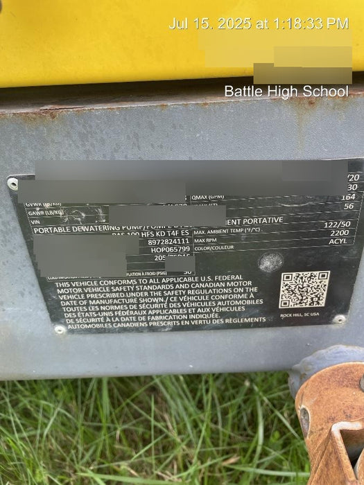 2020 ATLAS COPCO PAS 100 HF CS Enclosed