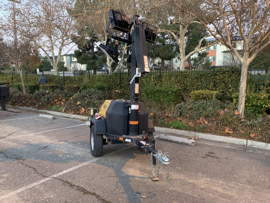 2022 Allmand NLV3GR (4) LED Light Fixture 350W, 23' Vertical Mast, 3kW Prime, Towable, Deep Sea L401, Leveling Jacks, Yanmar T4F 5.8hp