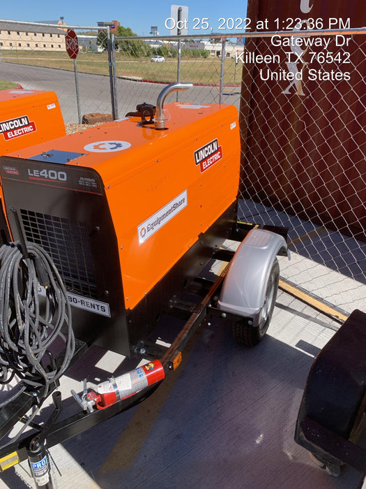 2022 Lincoln Electric LE400 Kubota V1505, Trlr, Cable Rack, Light Kit, ES Decals, T3