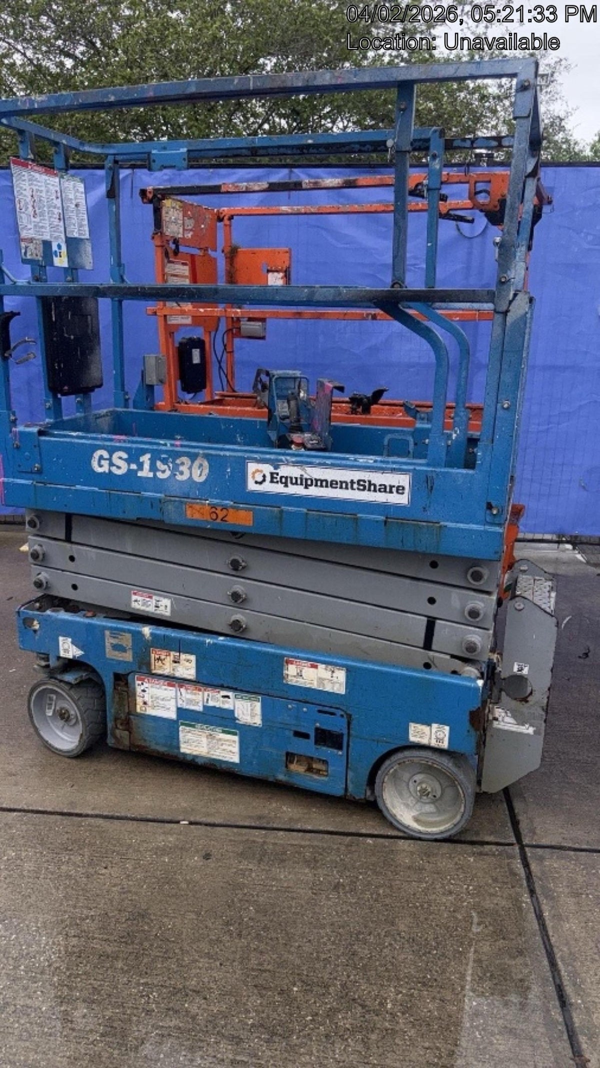 2020 Genie GS-1930 Solid Non Marking Tires, Beacon, Folding rails with half height swing gate
