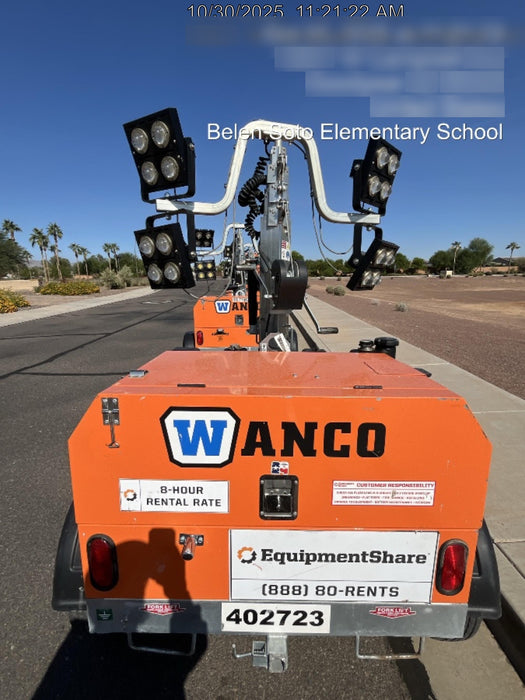 2024 Wanco WLTT-4MM4K Diesel, Deep Sea Controller, Shore Power Plug, Auto Start, (4) 350W LED Floodlights, 4kW Generator, 60 Gal Fuel Tank, 2" Ball, T3