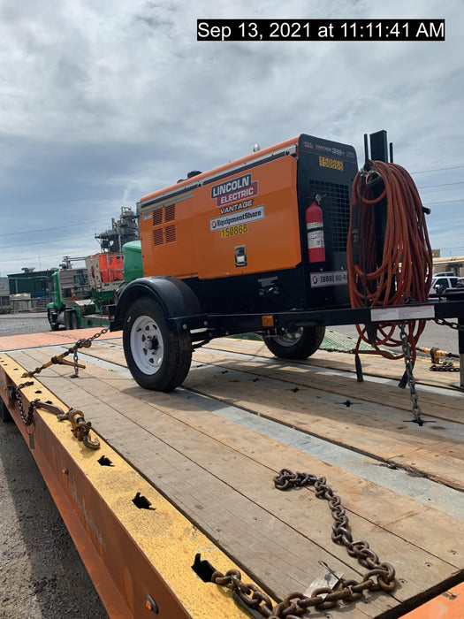 2021 Lincoln Electric Vantage 322 Vantage 322 Ready Pak 3 w/ Telematics & Decals, ORANGE (includes trailer, cable rack, fender light kit)
