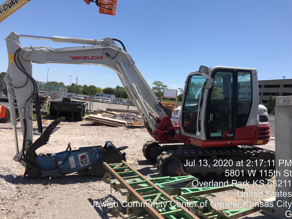 2020 Takeuchi TB290C Cab/Heat/Air, Rubber Tracks, Manual TAG QC