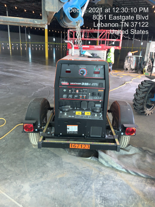 2021 Lincoln Electric Vantage 322 Vantage 322 Ready Pak 3 w/ Decals, ORANGE (includes trailer, cable rack, fender light kit) NO Telematics