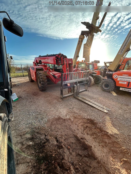 2020 Manitou MTA12055SER3 Cab/Heat/Air, Solid Tires, Amber Strobe, Lift Hook w/66" Carriage, 60" Forks