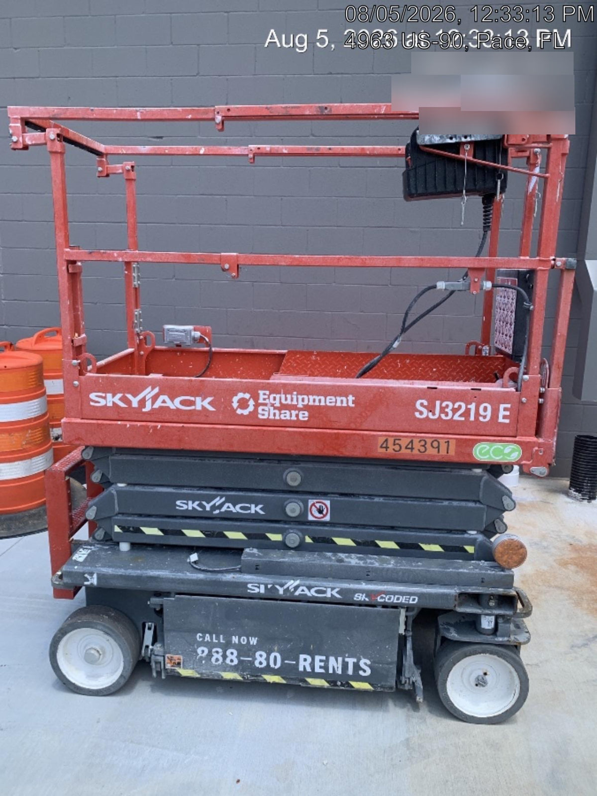 2024 Skyjack SJ3219 Electric Drive, Sld NM Tires, DBcns, RFRails, Power to Platform, T3 + Access Control