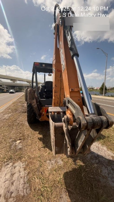 2019 Case 580N EP Canopy, 4WD, 1-Way Aux Hydraulics, Pilot Controls, Ride Control and Loader Aux Hydraulics, 900 LB. Front CWT, 82" HD LONG LIP (1 CU. YD.) W/BOCE AND LIFT EYES, FLIP OVER/STABILIZER PADS COMB