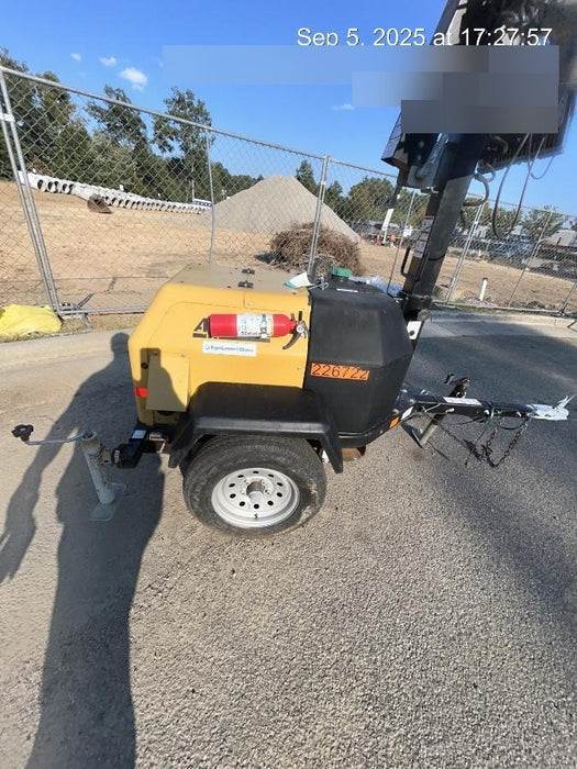 2022 Allmand NLV3GR (4) LED Light Fixture 350W, 23' Vertical Mast, 3kW Prime, Towable, Deep Sea L401, Leveling Jacks, Yanmar T4F 5.8hp