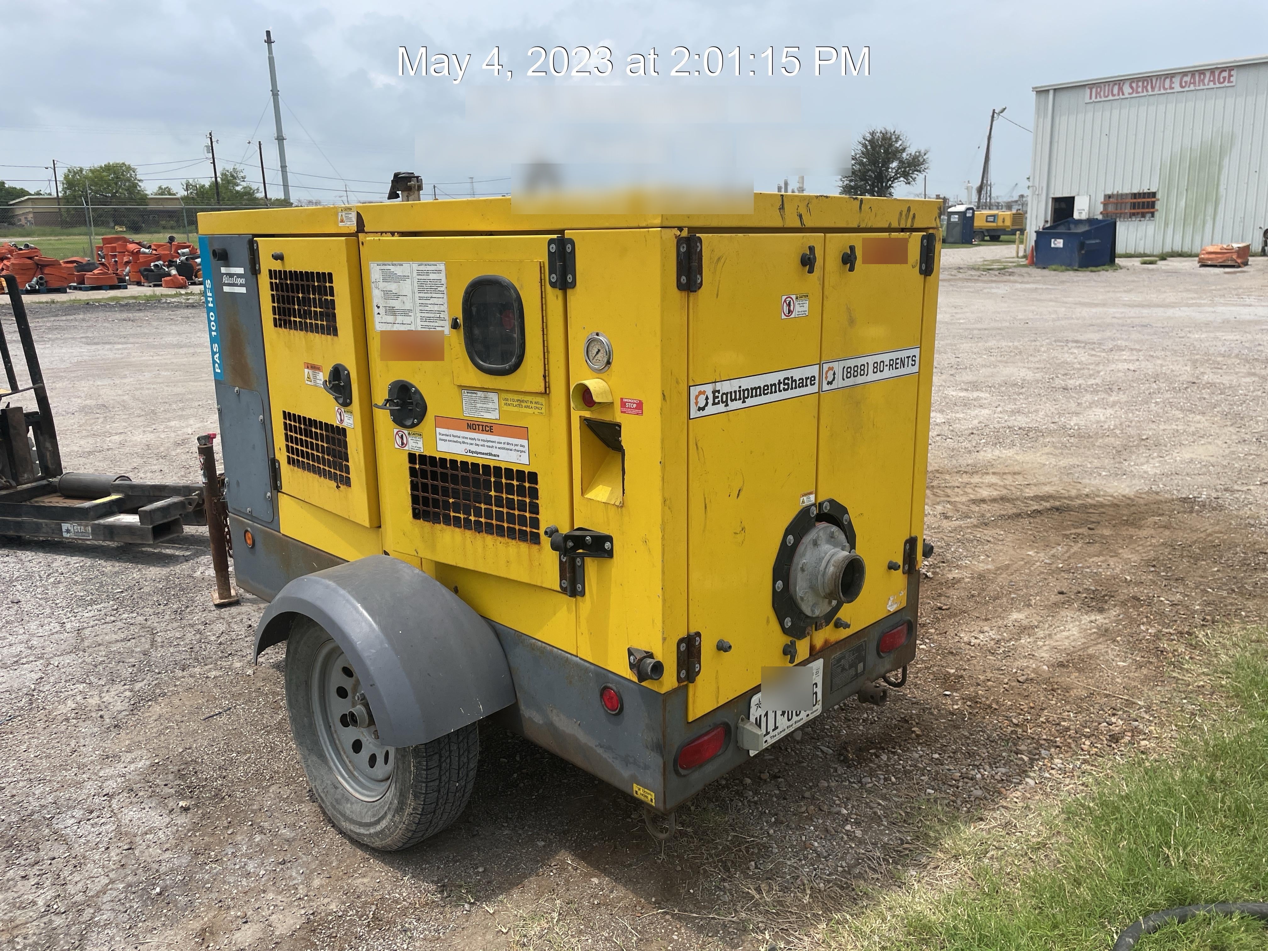 2020 ATLAS COPCO PAS 100 HF CS Enclosed