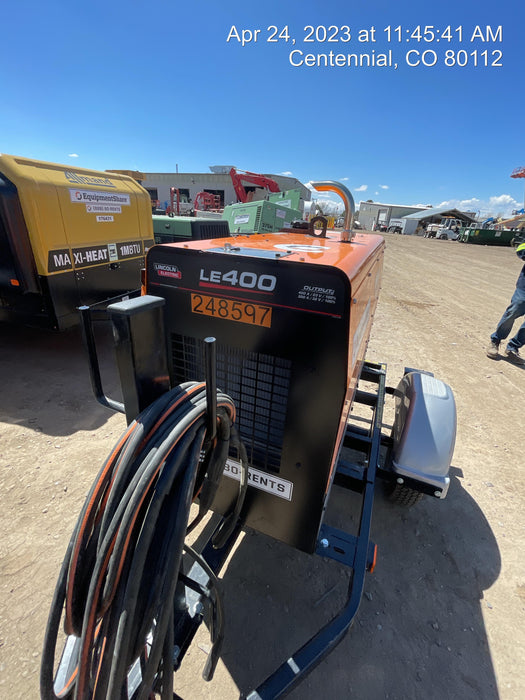 2022 Lincoln Electric LE400 Kubota V1505, Trlr, Cable Rack, Light Kit, ES Decals, T3