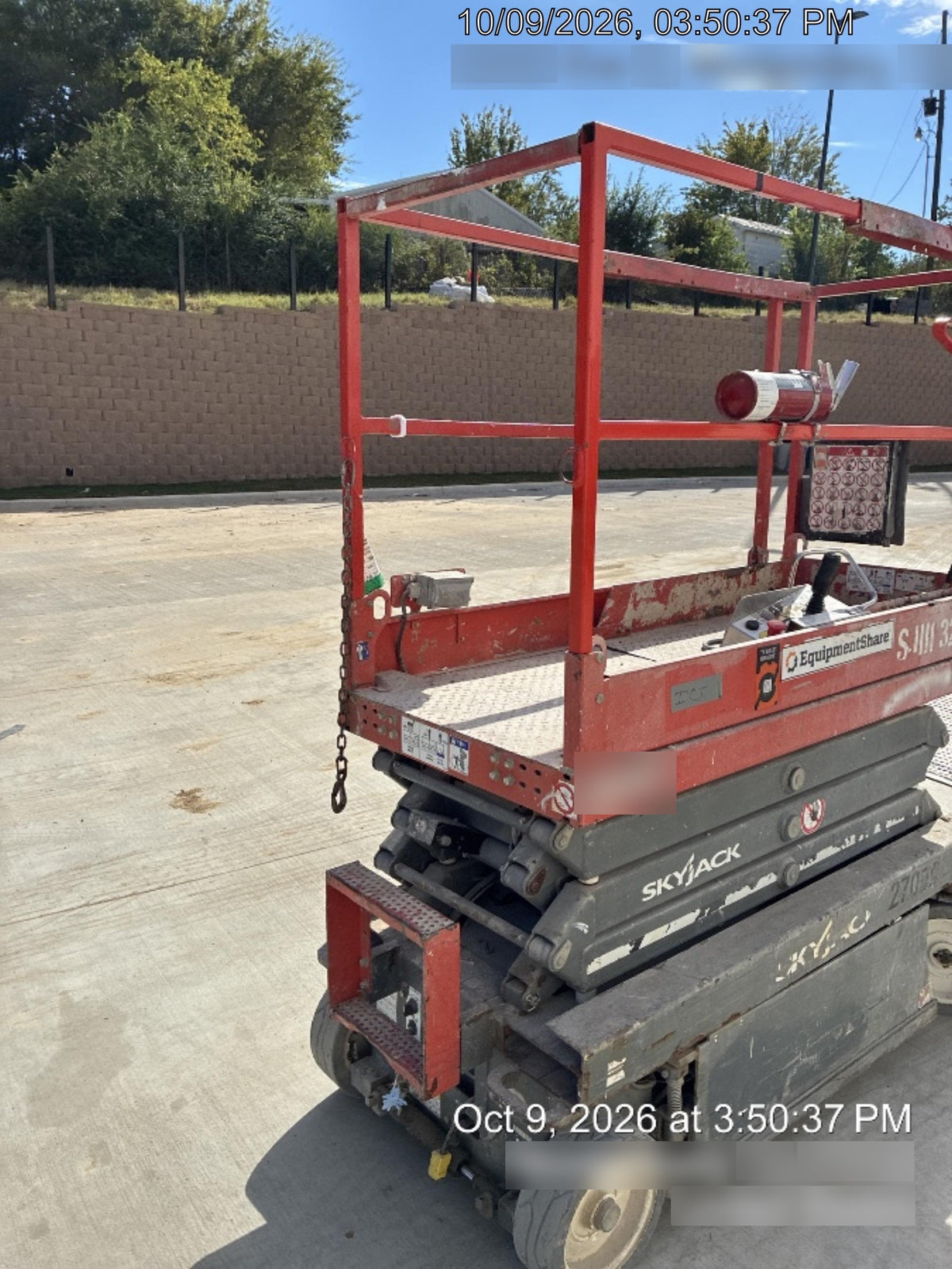 2019 Skyjack SJIII-3219 Standard Options