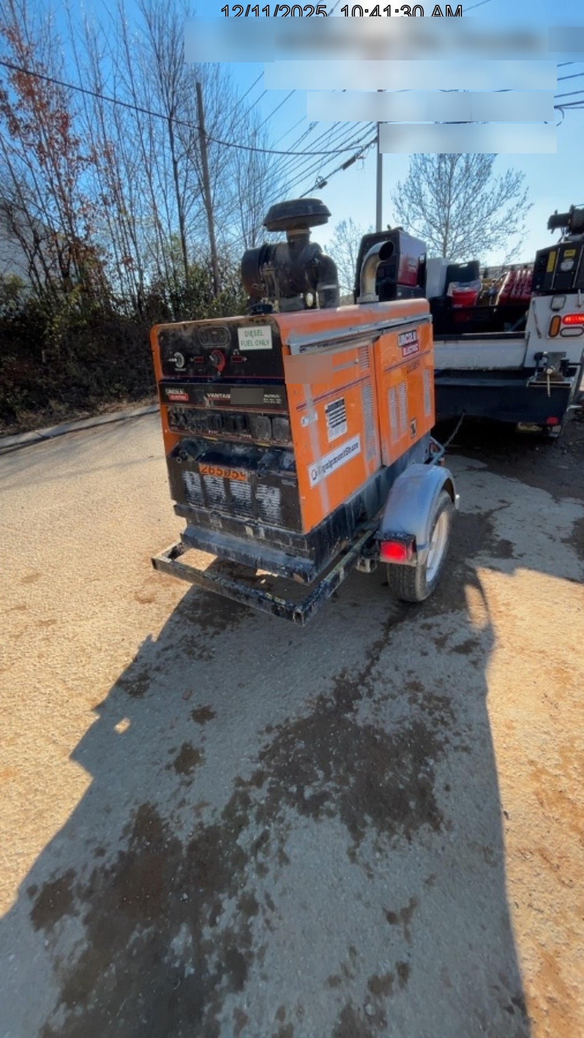 2022 Lincoln Electric Vantage 549X Crosslink Technology, Trailer Mounted, ES Decals, T3