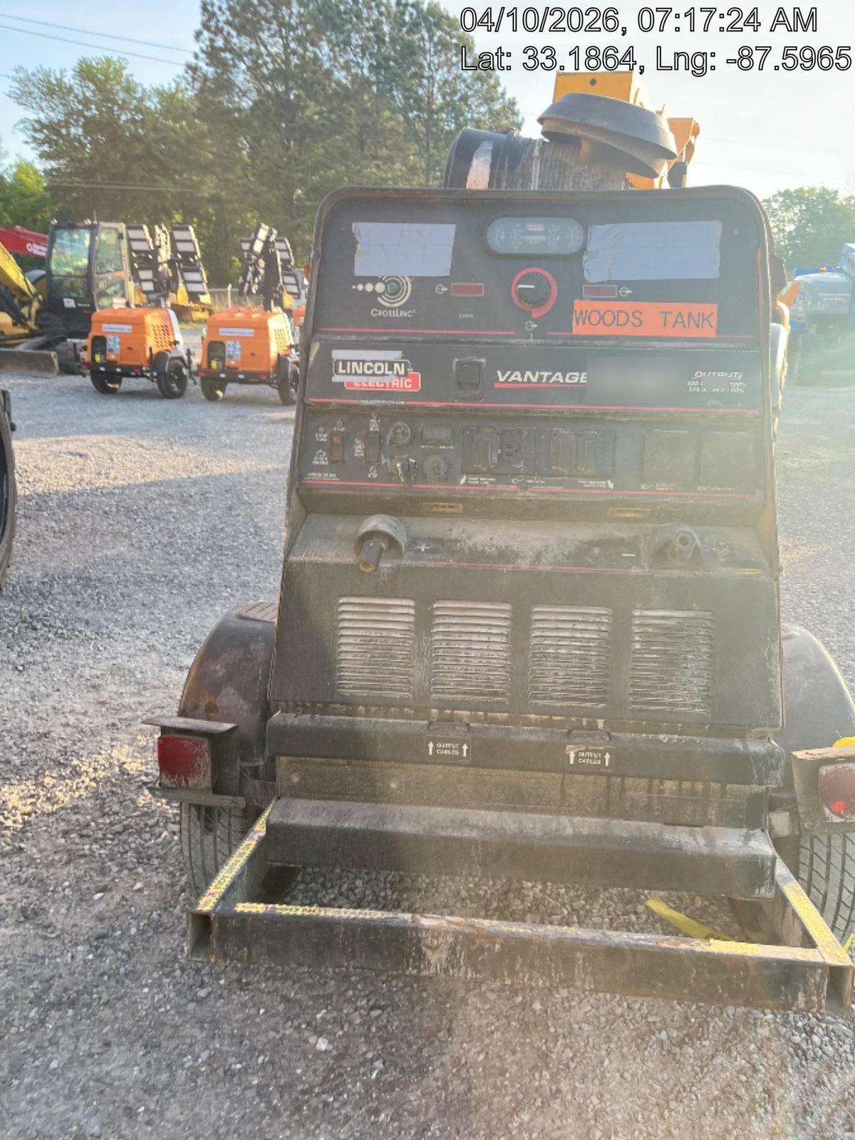 2021 Lincoln Electric Vantage 549X Ready Pak 3, ORANGE (includes trailer, cable rack, fender light kit)