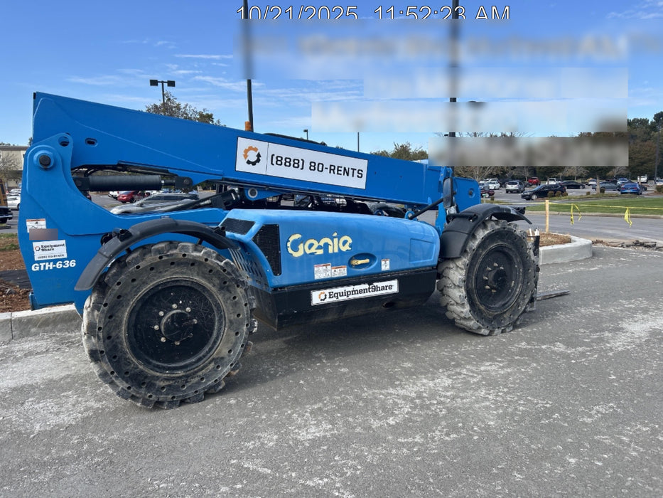2020 Genie GTH-636 Canopy, Solid Tires, Work Lights, Beacon, Aux Hydraulics, Back up Alarm