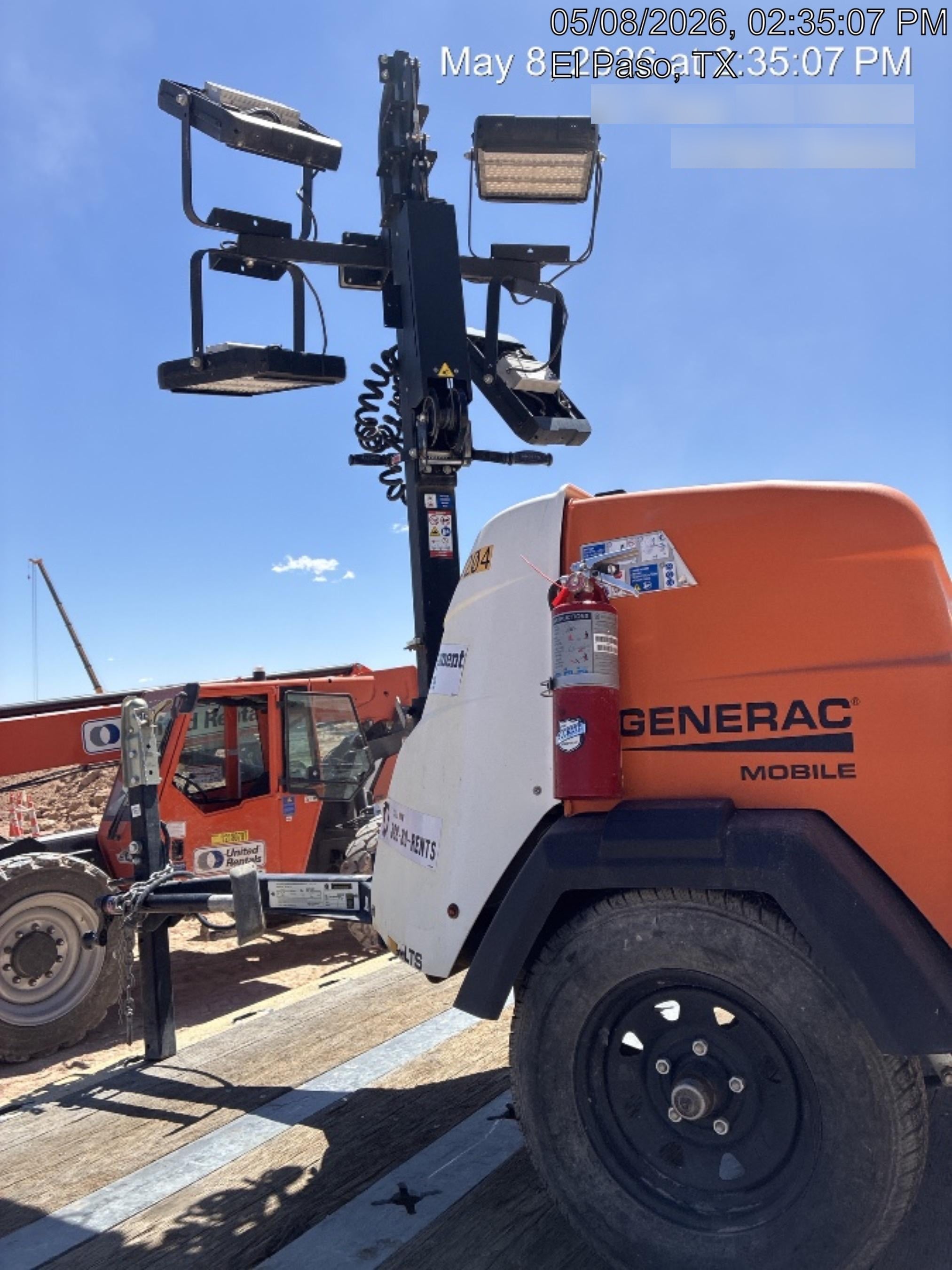 2024 Generac MLT2 Diesel, Flex Switch 120V Input, Powerzone Controller, 
(4) 320W LED Lights, 4kW Generator, 39.9 Gal Fuel Tank, 2" Ball, T3