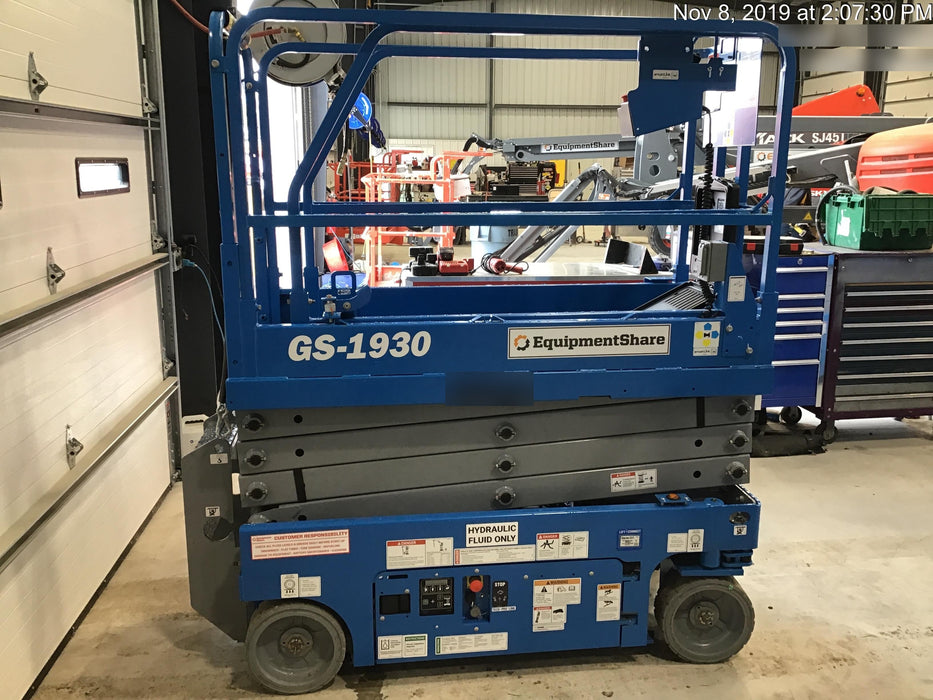 2019 Genie GS-1930 Fixed Rails with Chain Entry