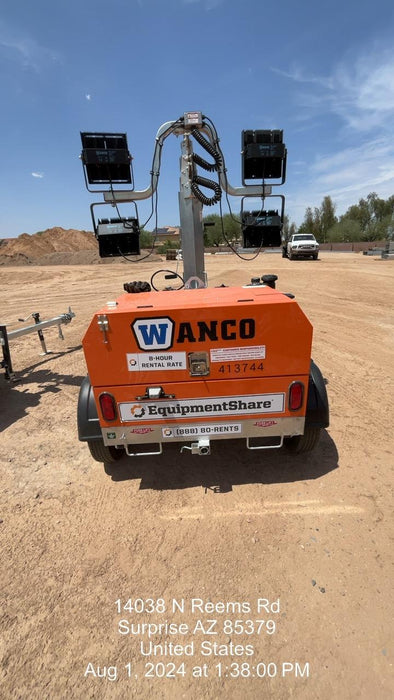 2024 Wanco WLTT-4MM4K Diesel, Deep Sea Controller, Shore Power Plug, Auto Start, (4) 350W LED Floodlights, 4kW Generator, 60 Gal Fuel Tank, 2" Ball, T3