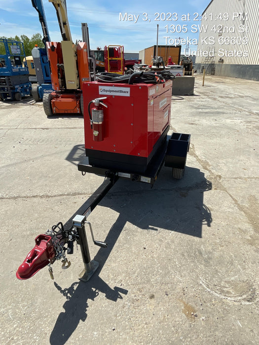 2022 Shindaiwa DGW400MDL Kubota D902 Engine, 23 HP, Dual Op Welder, Wire, Arc, Droop Stick, Tig, and CC Stick Functionality, Simulphase, 3 Phase and 1 Phase Gen Output, Single Axle NB Trlr, Slr Trckl Chrg 12V 12W, Fire Ext