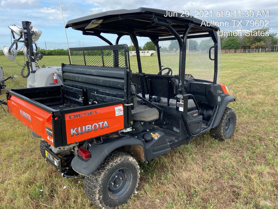 2020 Kubota RTV-X1140W-H Canopy, 4-Seater, Diesel, Windshield Acrylic Clear, LED Strobe, Backup Alarm