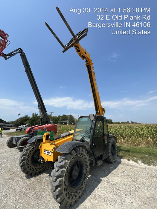 2020 JCB 509-42 Cab/Heat/Air, Solid Tires, Work Lights, Beacon, Aux Hydraulics, Back up Alarm, Lifting Eye, ES Decals