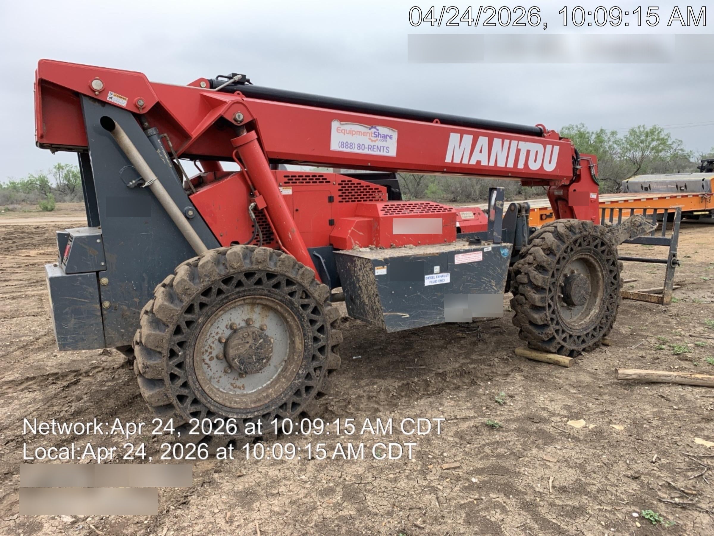 2018 Manitou MTA10055 MTA10055 - 120 HP T4, Canopy, Worklights/Strobe, Beacon, 66" Carriage, 60" Forks, Solid Tires, Lift Hook, Aux Hydraulics