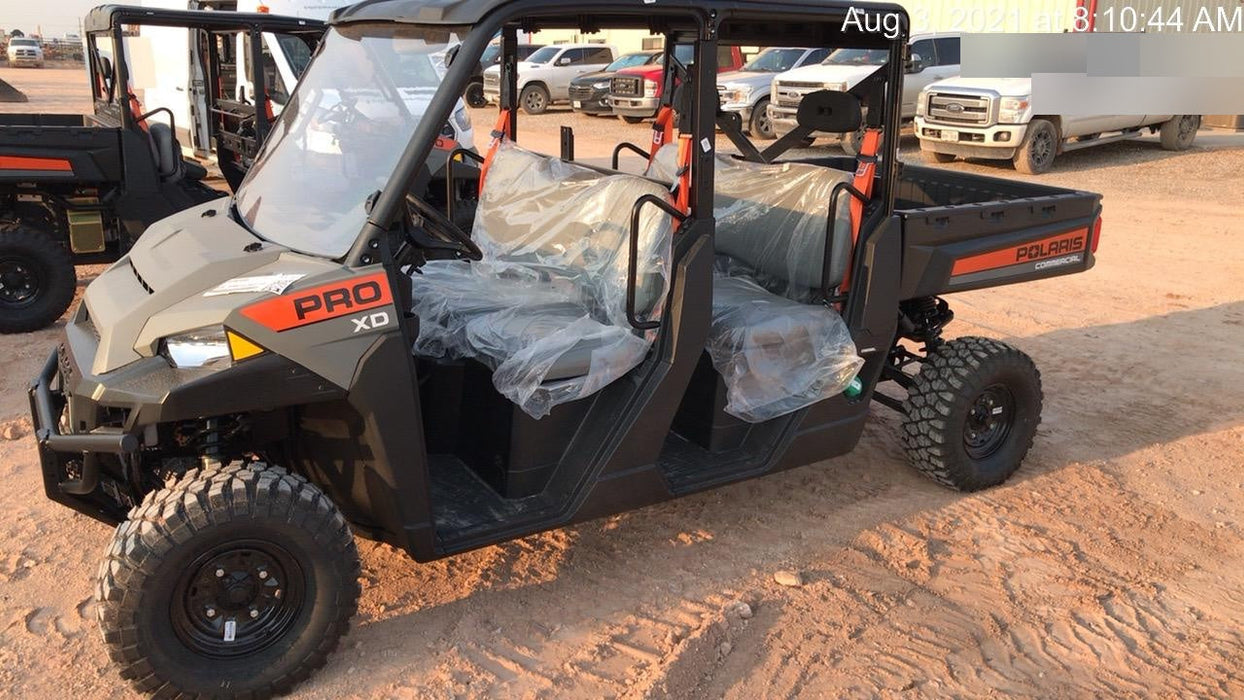 2021 Polaris Pro XD 4000D AWD Canopy, Diesel, 4-6 Passenger, LED Strobe, Rearview Mirror